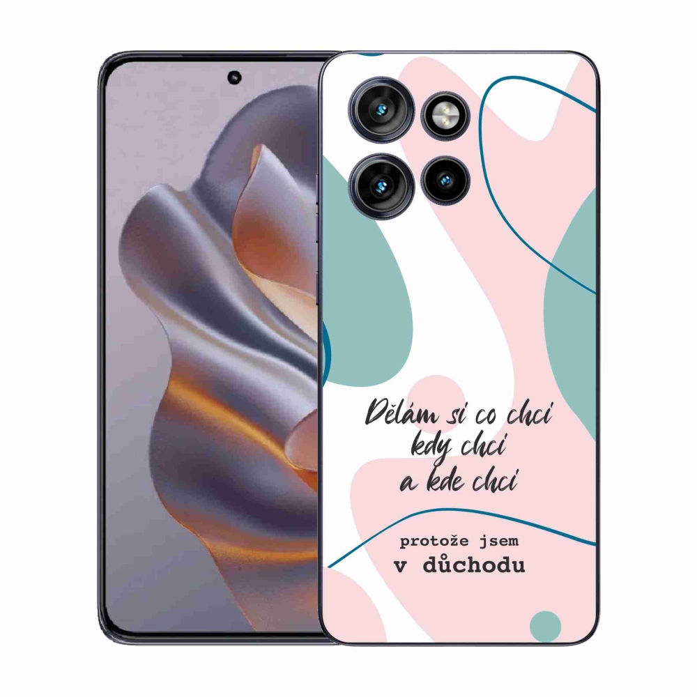 Gélový kryt mmCase na Motorola Edge 50 Neo - vtipný text 10 biele pozadie