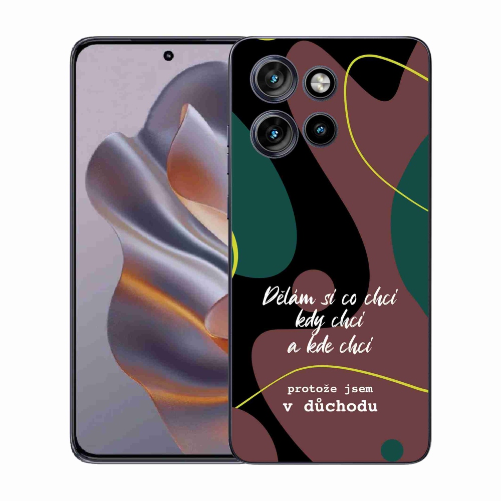 Gélový kryt mmCase na Motorola Edge 50 Neo - vtipný text 10 čierne pozadie