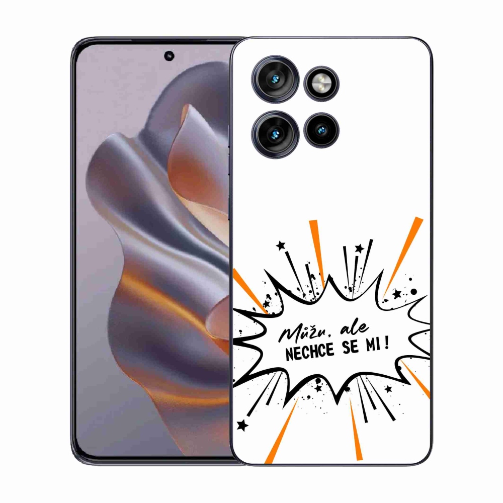 Gélový kryt mmCase na Motorola Edge 50 Neo - vtipný text 11 biele pozadie