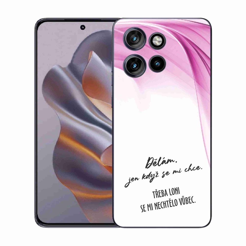 Gélový kryt mmCase na Motorola Edge 50 Neo - vtipný text 12 biele pozadie