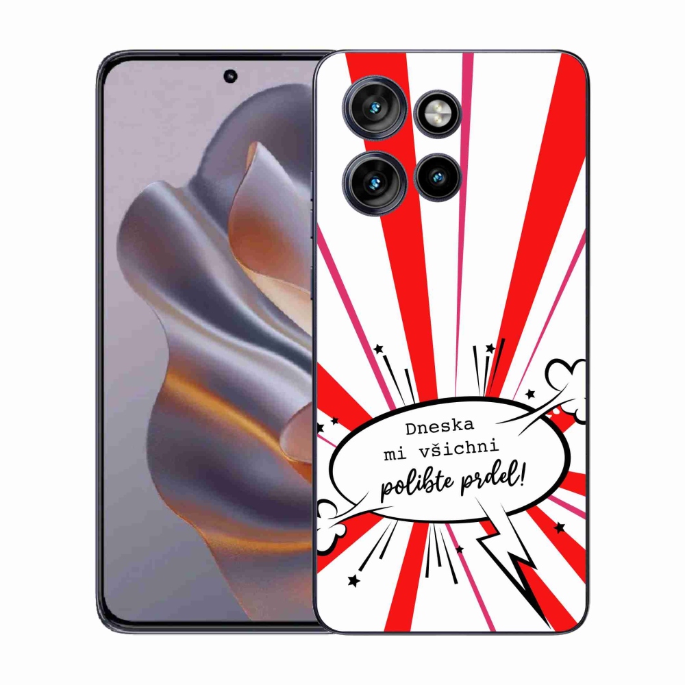 Gélový kryt mmCase na Motorola Edge 50 Neo - vtipný text 15 biele pozadie