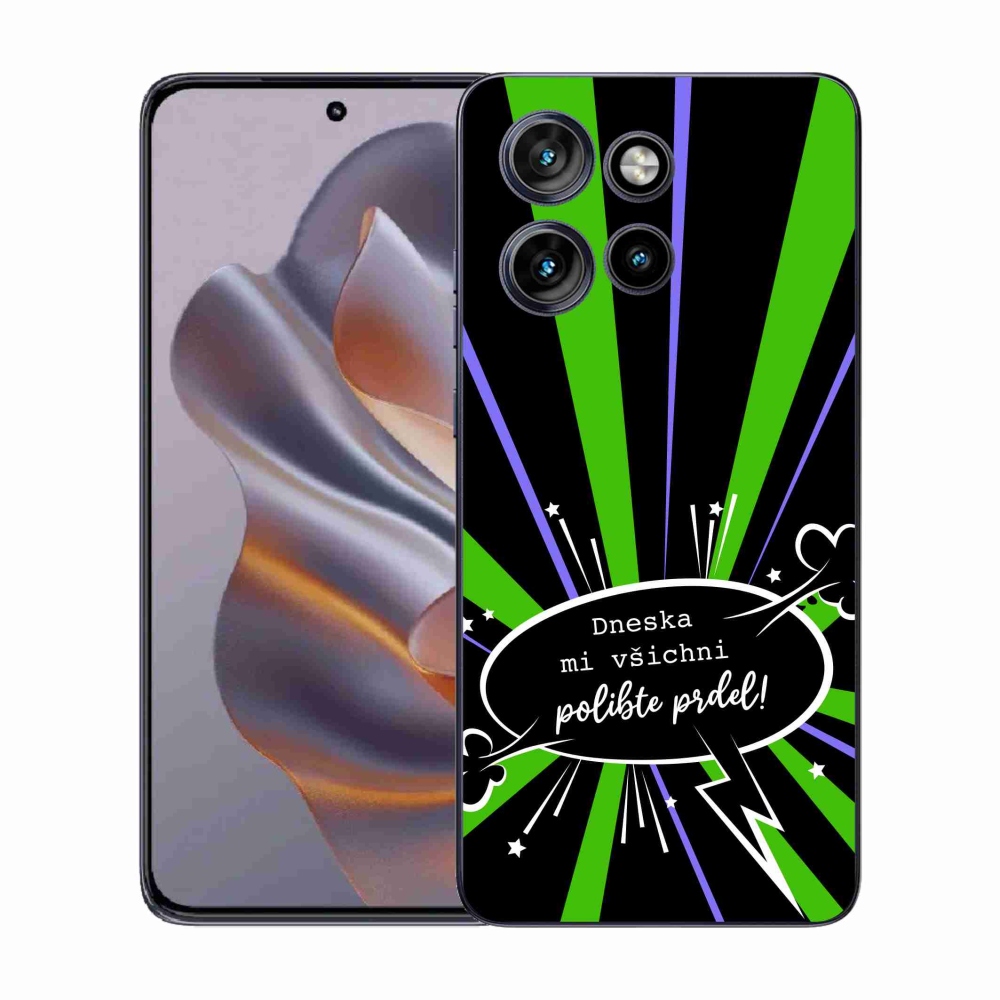 Gélový kryt mmCase na Motorola Edge 50 Neo - vtipný text 15 čierne pozadie