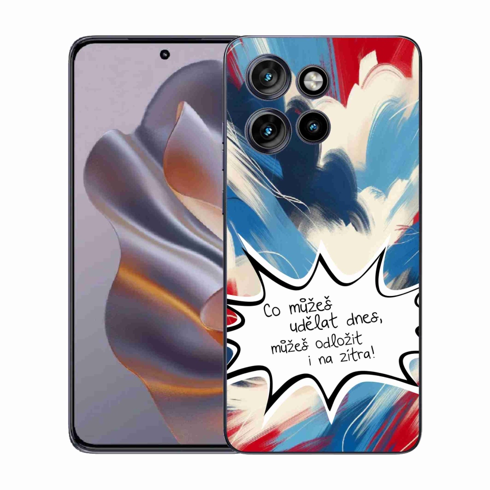 Gélový kryt mmCase na Motorola Edge 50 Neo - vtipný text 9 biele pozadie