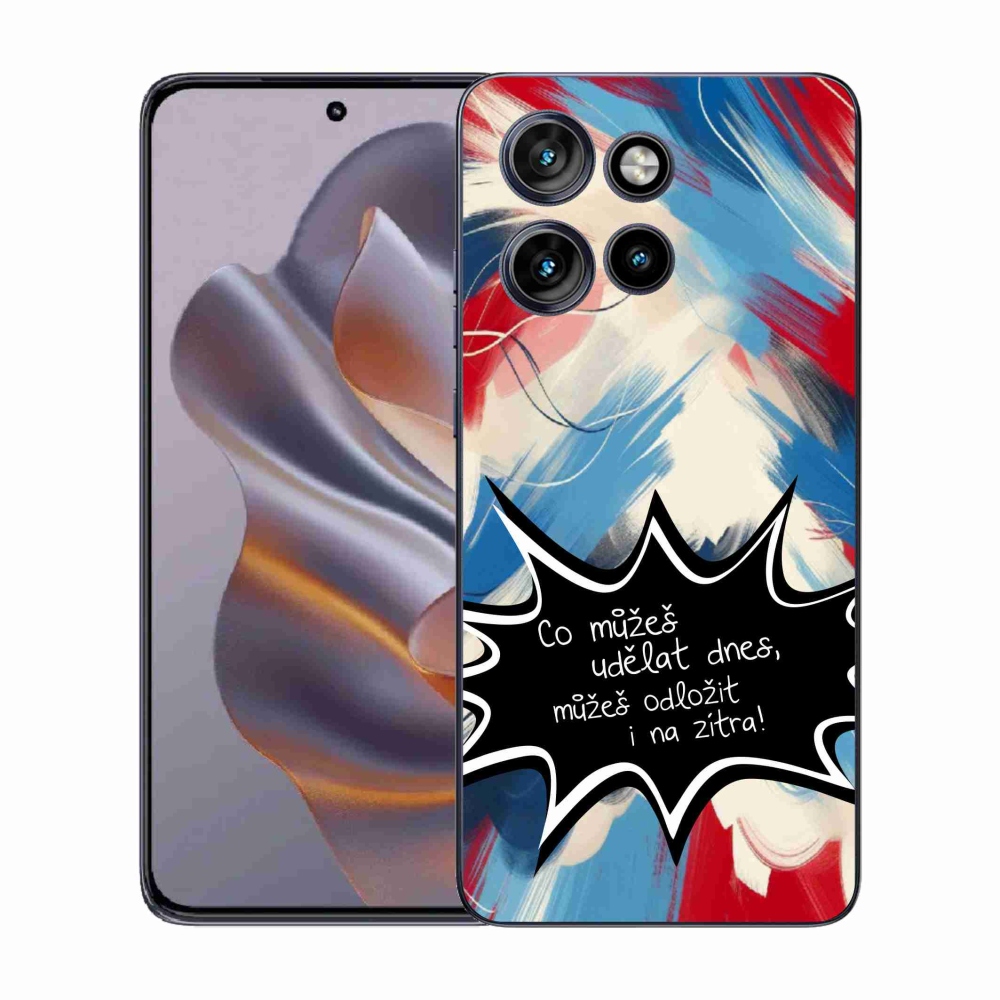 Gélový kryt mmCase na Motorola Edge 50 Neo - vtipný text 9 čierne pozadie