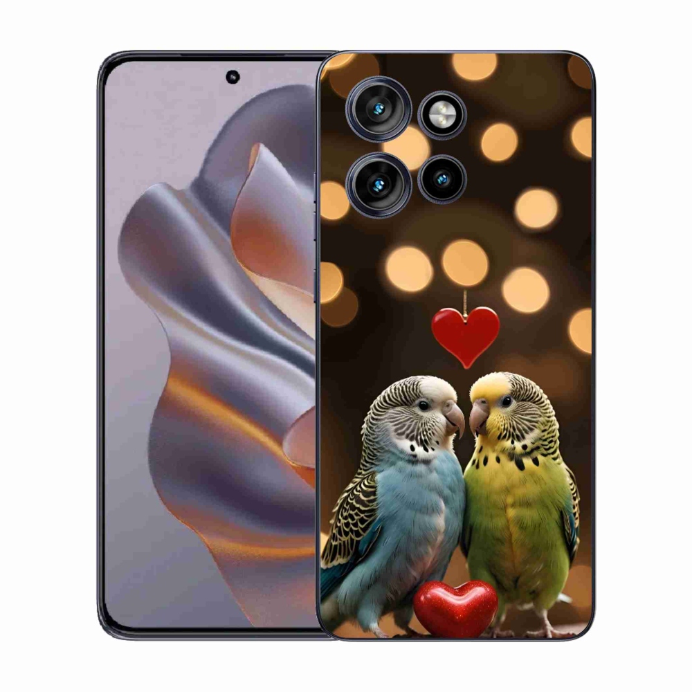 Gélový kryt mmCase na Motorola Edge 50 Neo - zamilovaní papagáje