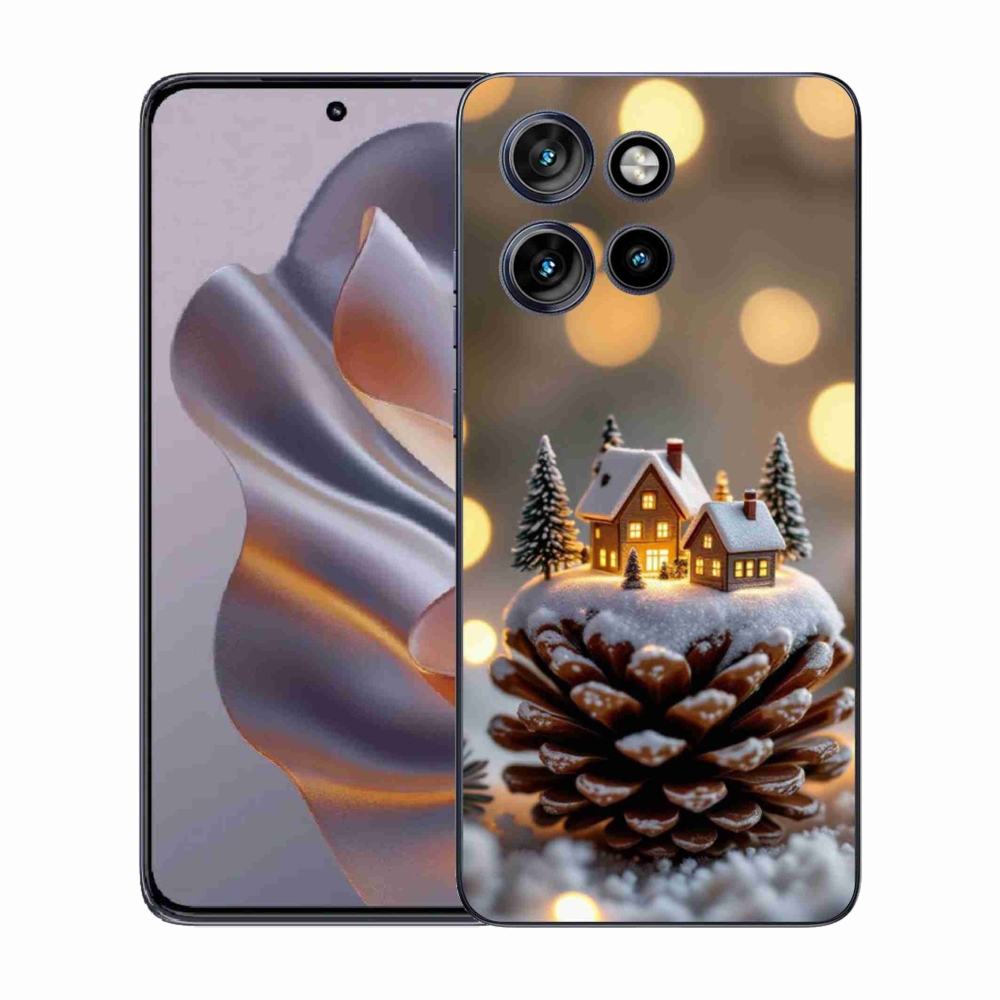 Gélový kryt mmCase na Motorola Edge 50 Neo - zimná dedinka