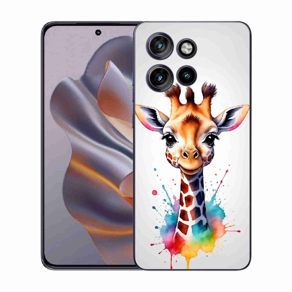 Gélový kryt mmCase na Motorola Edge 50 Neo - žirafa 1