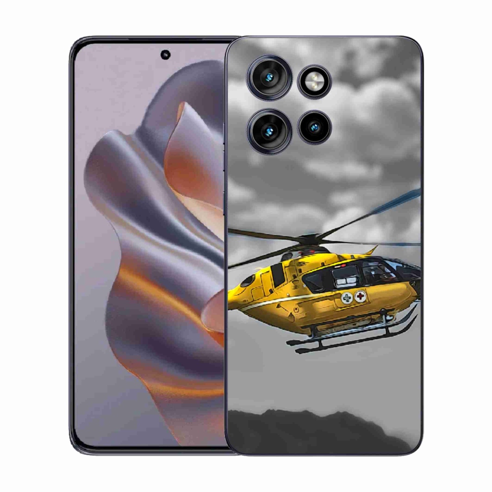 Gélový kryt mmCase na Motorola Edge 50 Neo - žltá helikoptéra
