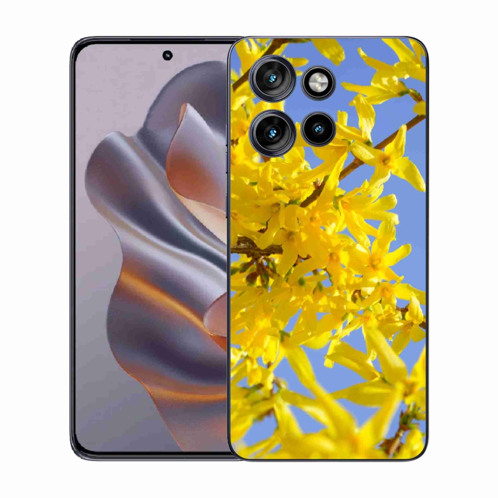 Gélový kryt mmCase na Motorola Edge 50 Neo - žlté kvety