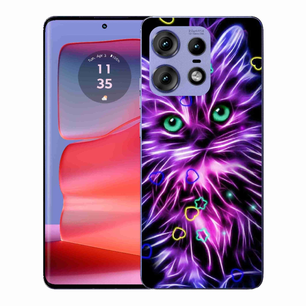 Gélový kryt mmCase na Motorola Edge 50 Pro - abstraktná mačka