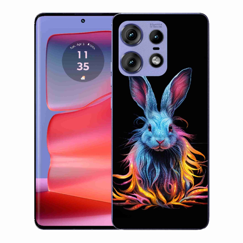 Gélový kryt mmCase na Motorola Edge 50 Pro - abstraktný zajac