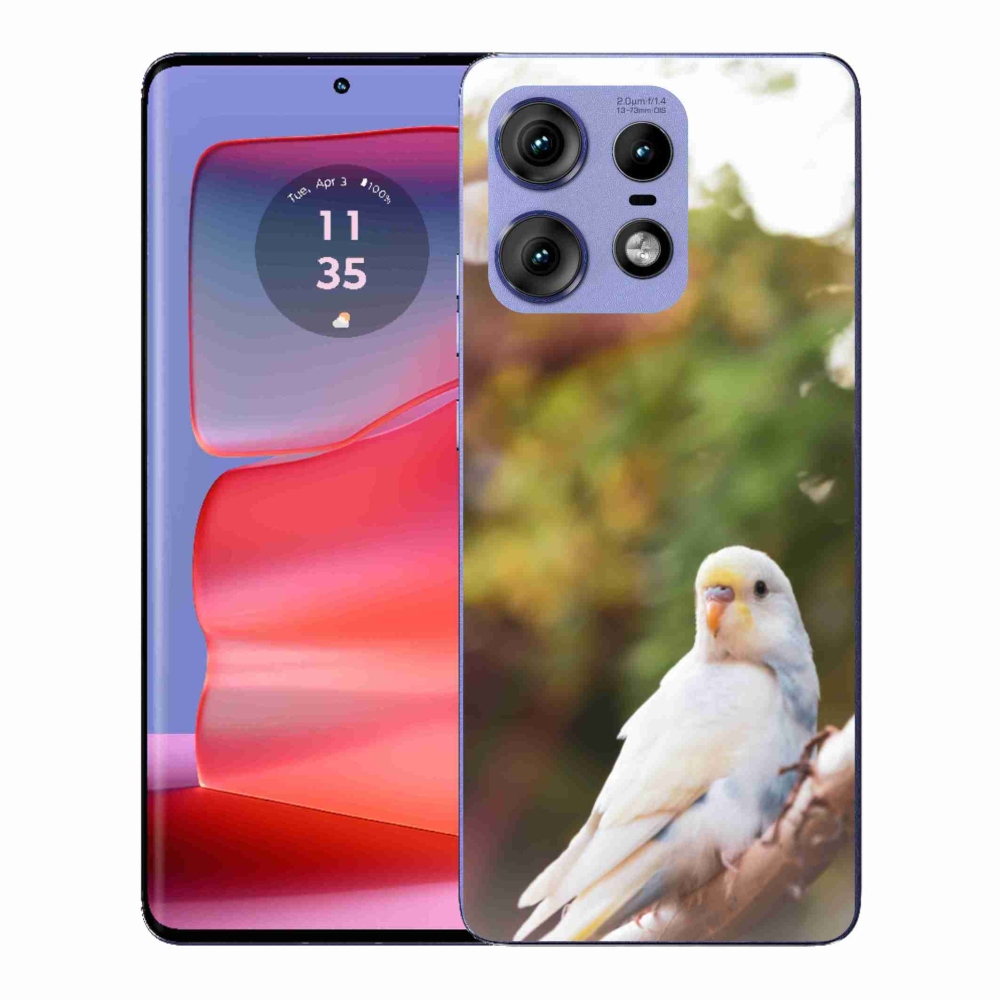 Gélový kryt mmCase na Motorola Edge 50 Pro - andulka biela