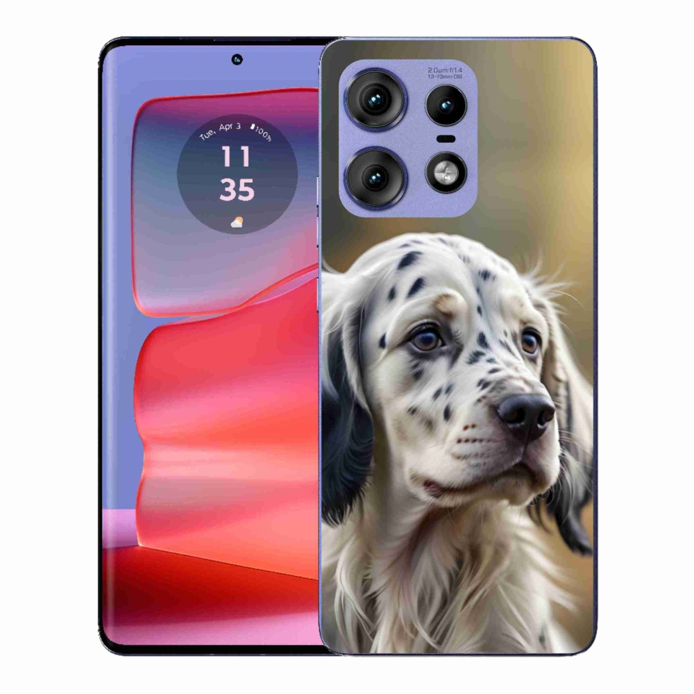 Gélový kryt mmCase na Motorola Edge 50 Pro - anglický seter