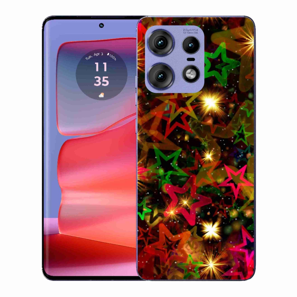 Gélový kryt mmCase na Motorola Edge 50 Pro - farebné hviezdičky