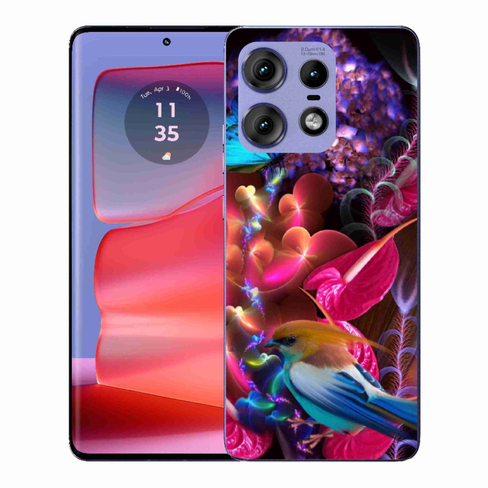Gélový kryt mmCase na Motorola Edge 50 Pro - farebné kvety