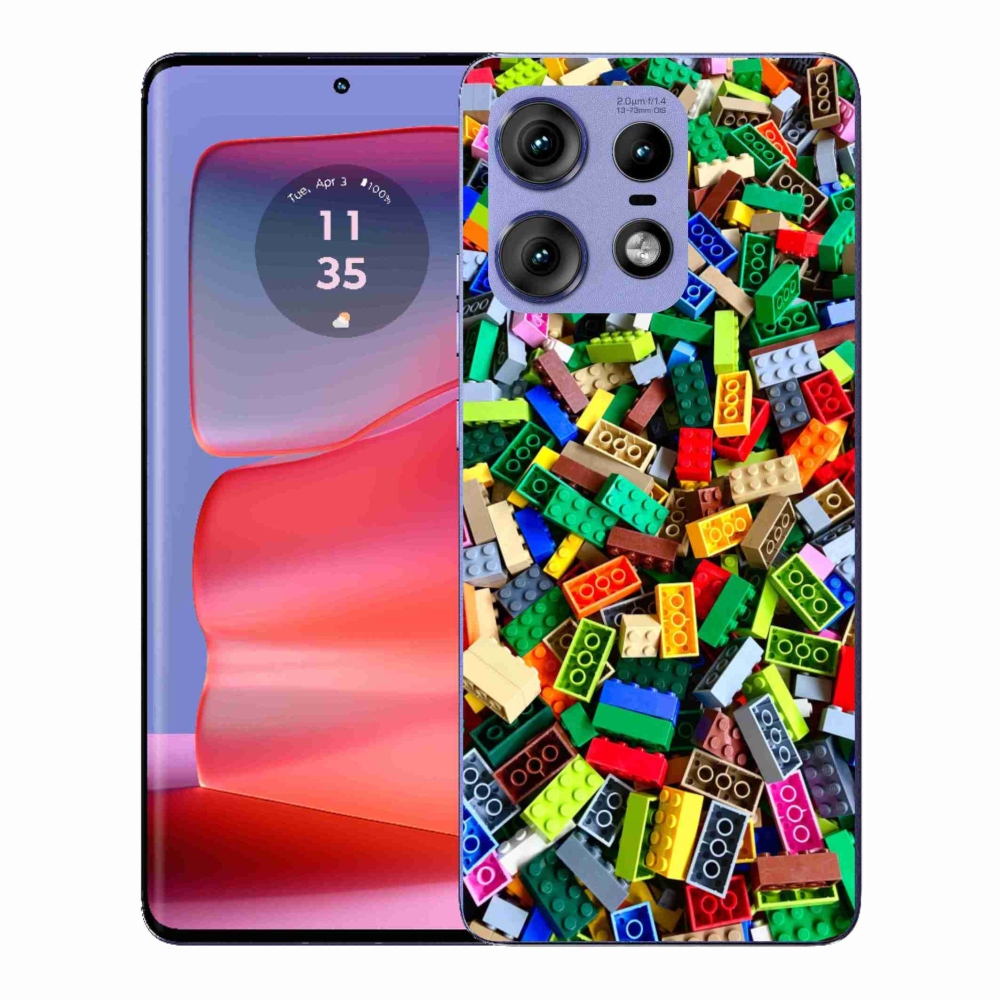 Gélový kryt mmCase na Motorola Edge 50 Pro - farebné stavebné kocky