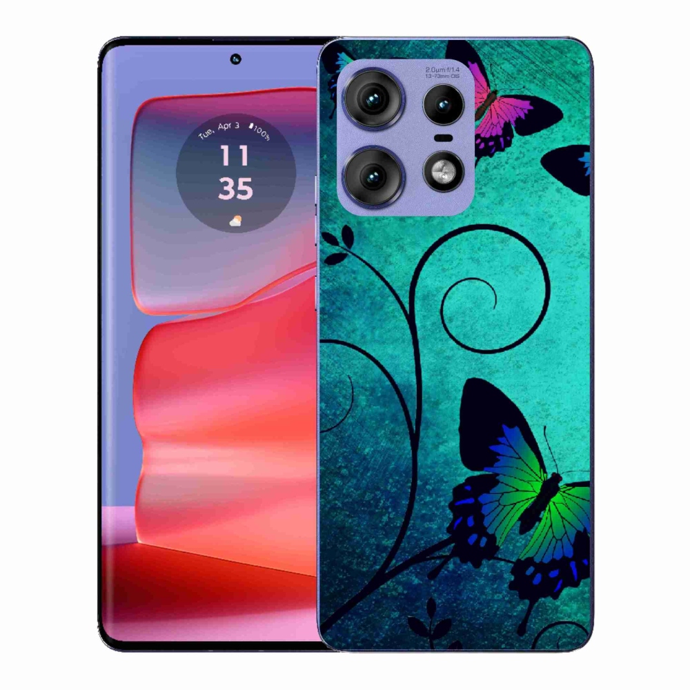 Gélový kryt mmCase na Motorola Edge 50 Pro - farební motýle