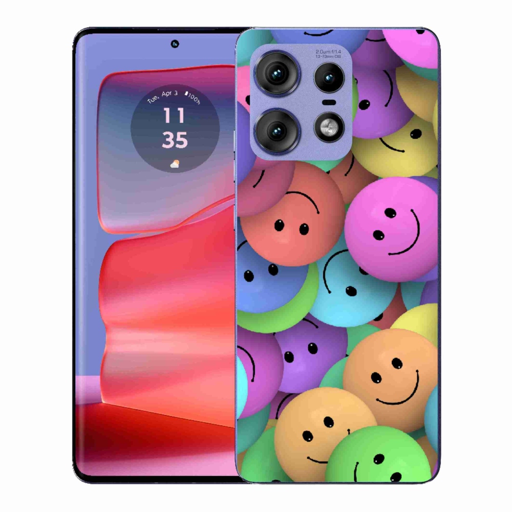 Gélový kryt mmCase na Motorola Edge 50 Pro - farební smajlíci