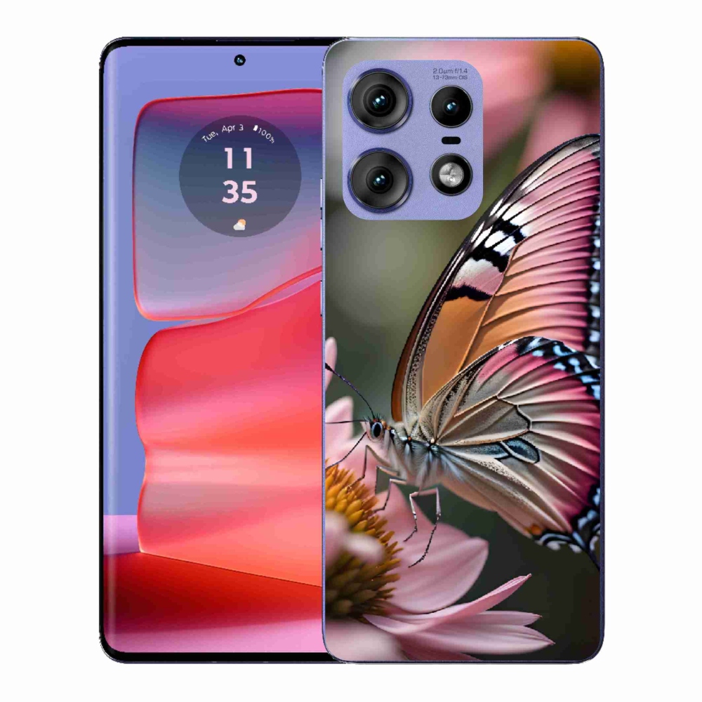 Gélový kryt mmCase na Motorola Edge 50 Pro - farebný motýľ