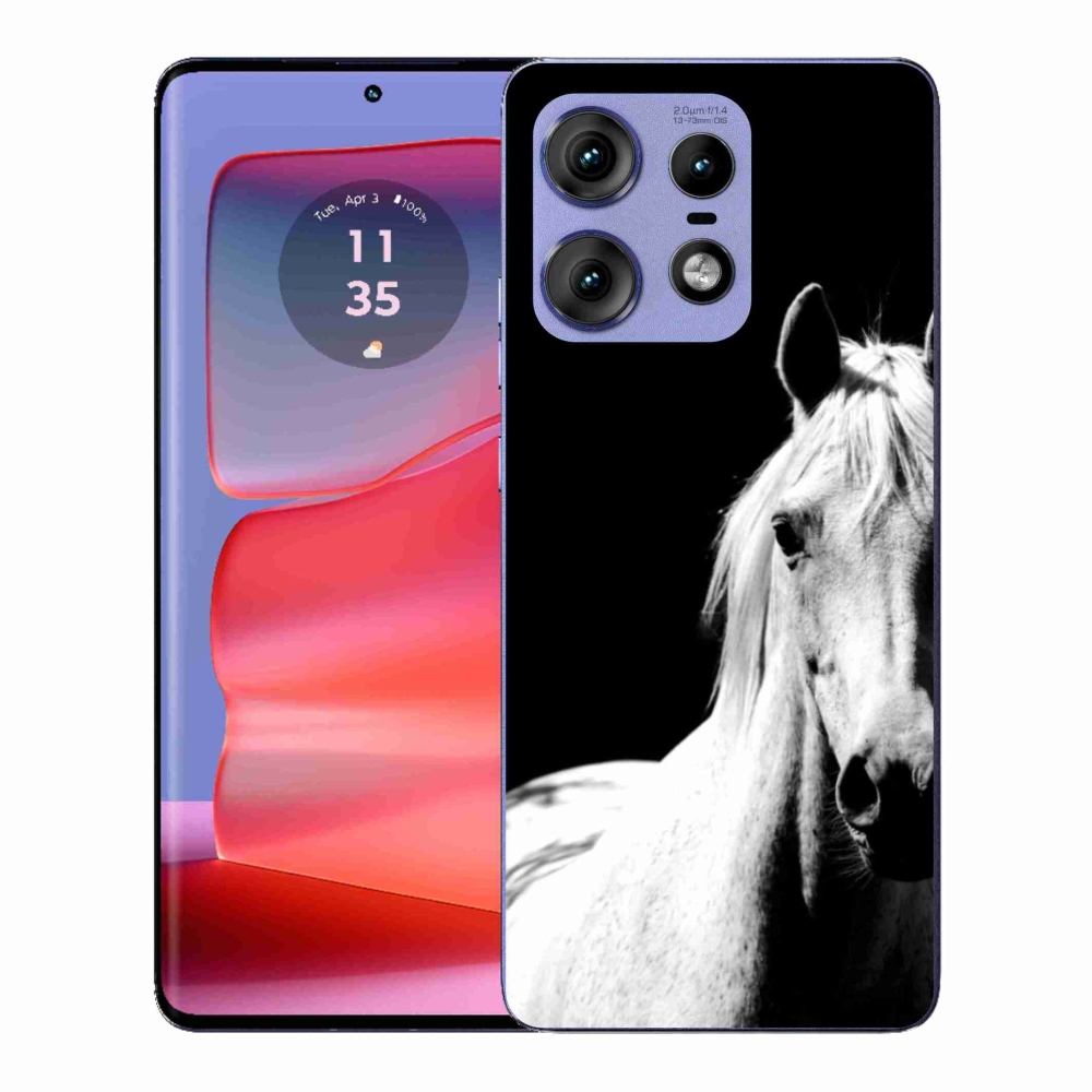 Gélový kryt mmCase na Motorola Edge 50 Pro - biely kôň 5