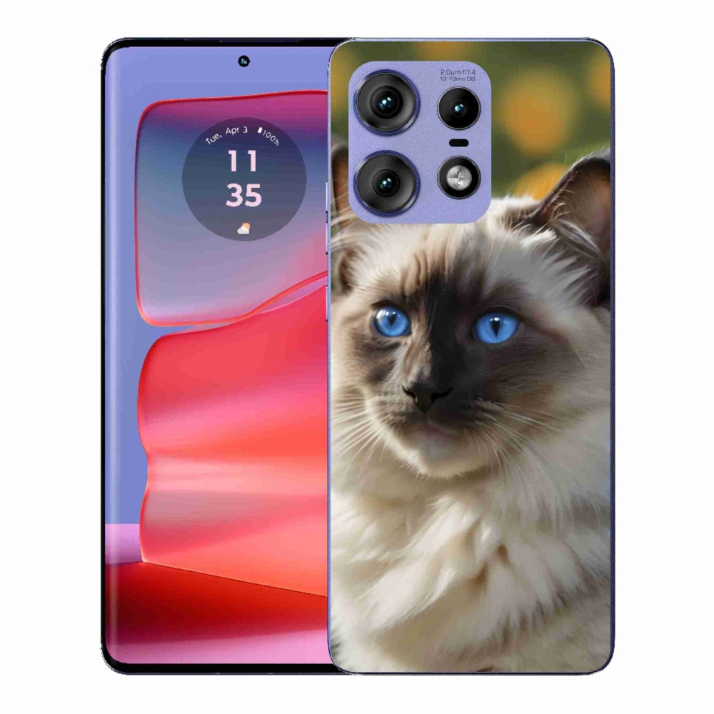 Gélový kryt mmCase na Motorola Edge 50 Pro - biely ragdoll