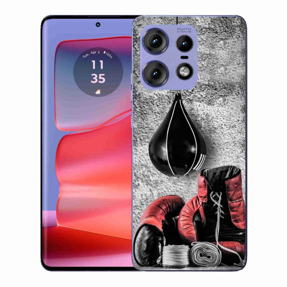 Gélový kryt mmCase na Motorola Edge 50 Pro - boxovacie vrece a rukavice