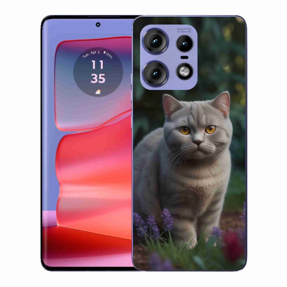 Gélový kryt mmCase na Motorola Edge 50 Pro - britská mačka