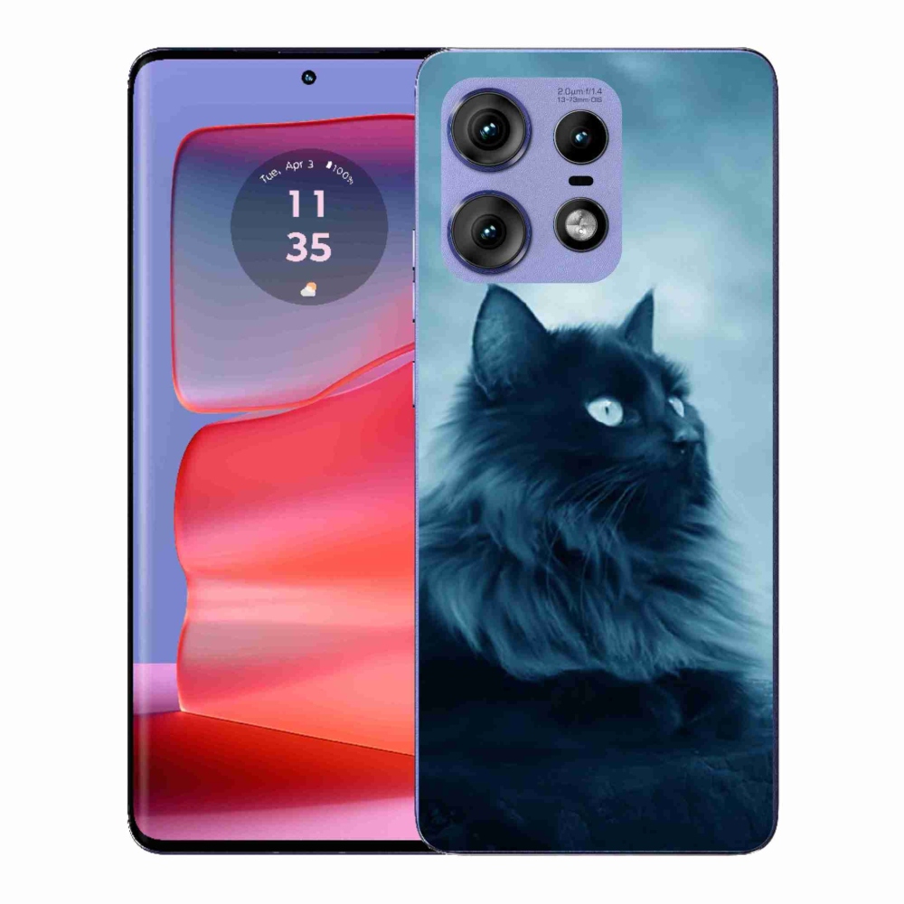 Gélový kryt mmCase na Motorola Edge 50 Pro - čierna mačka 1
