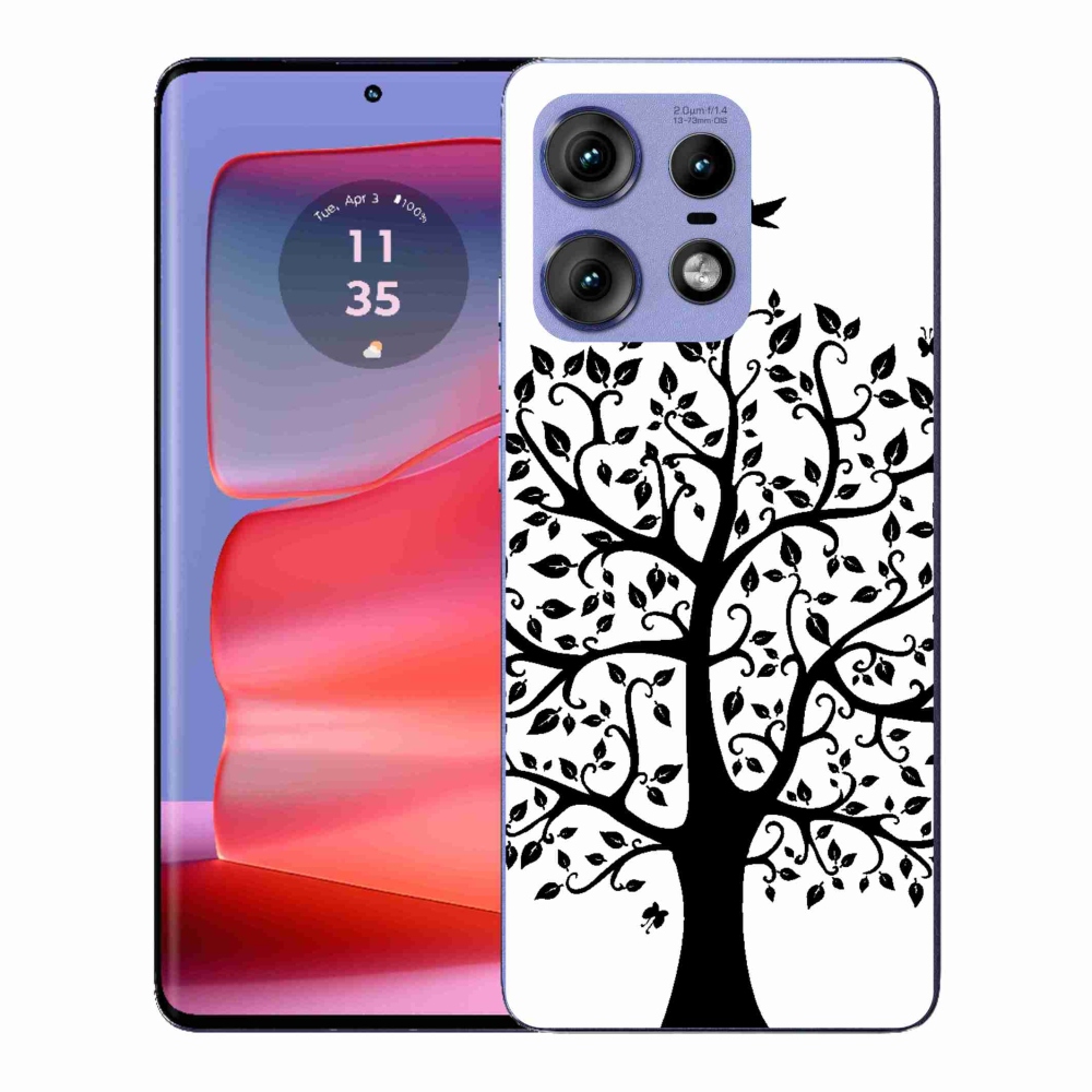 Gélový kryt mmCase na Motorola Edge 50 Pro - čiernobiely strom