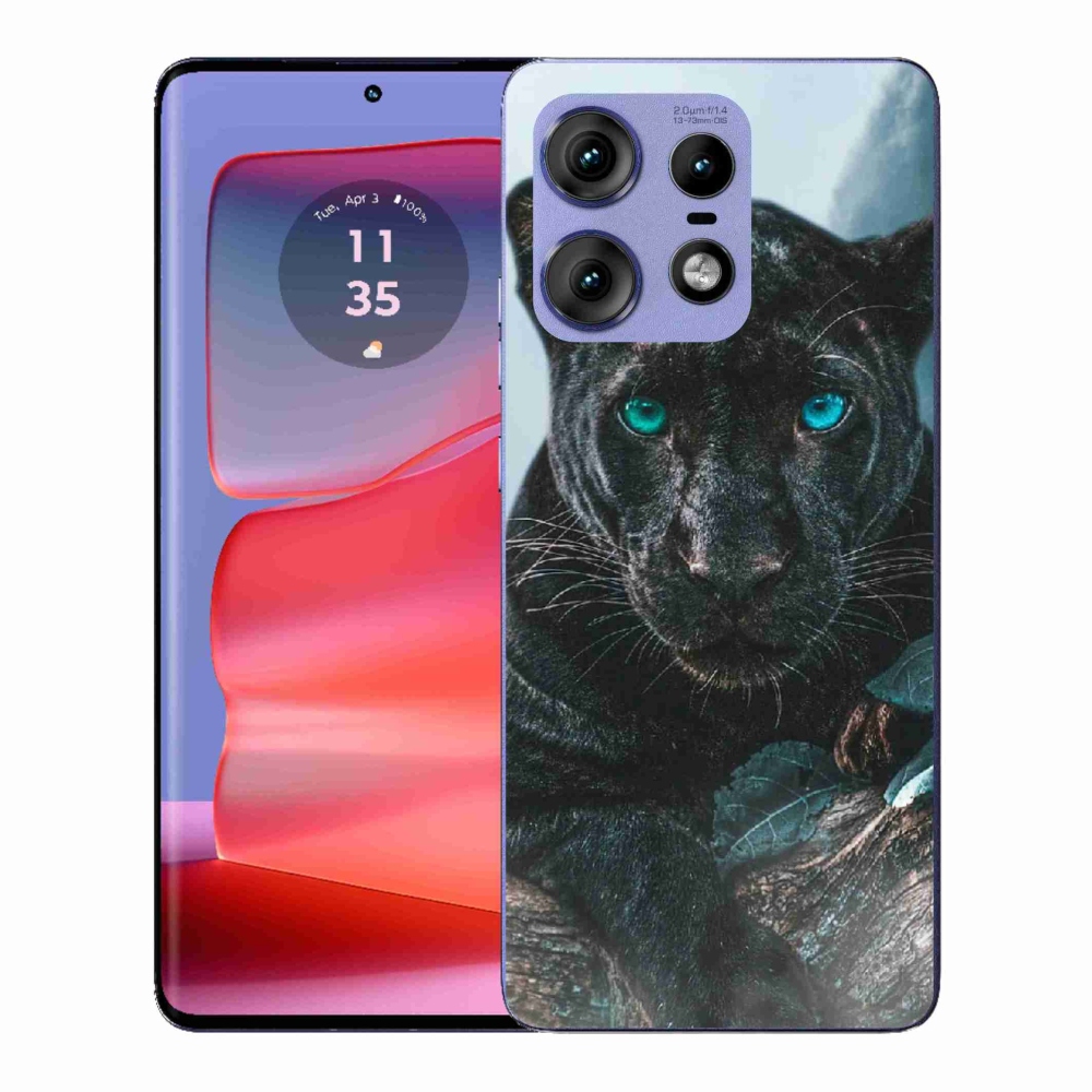 Gélový kryt mmCase na Motorola Edge 50 Pro - čierny panter