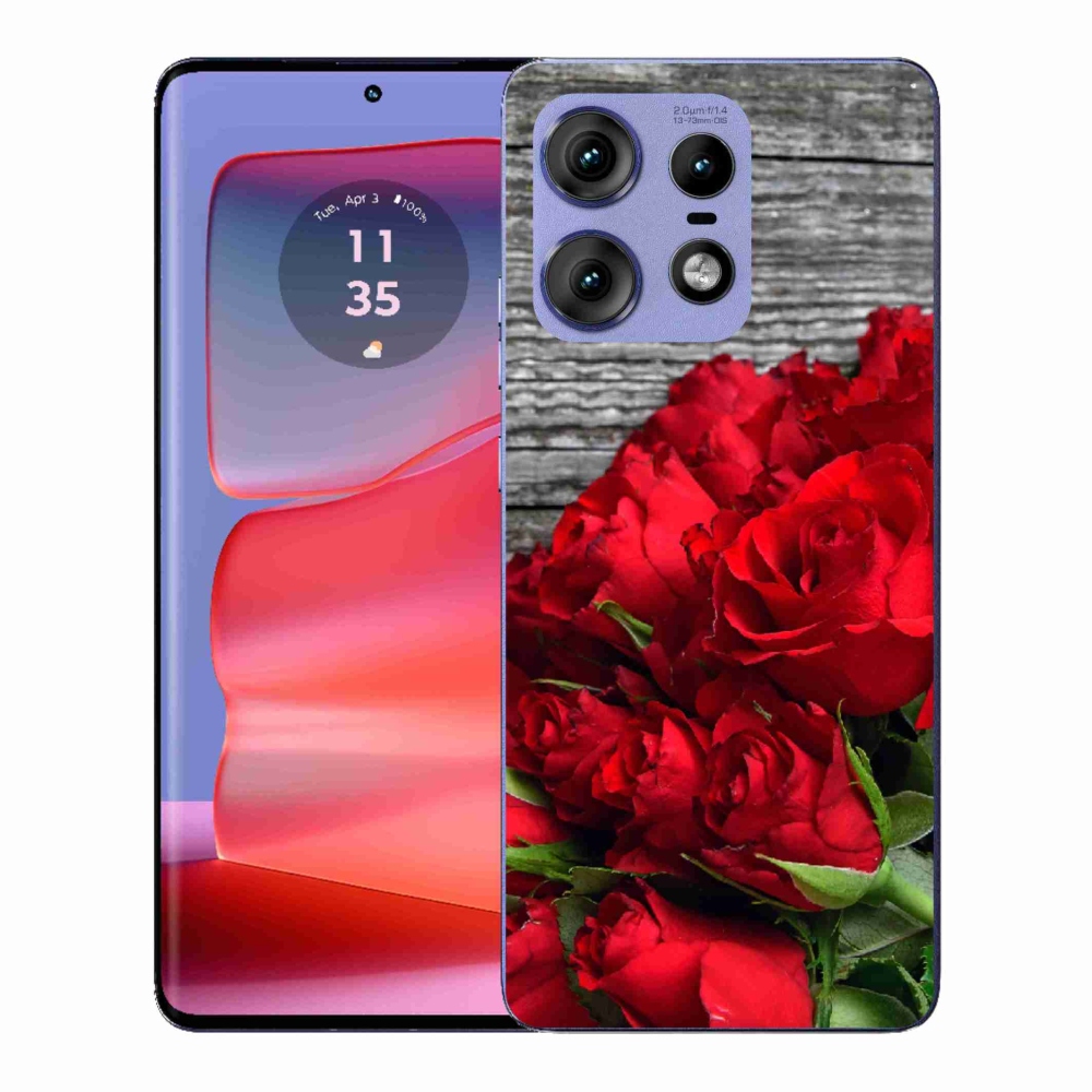 Gélový kryt mmCase na Motorola Edge 50 Pro - červené ruže