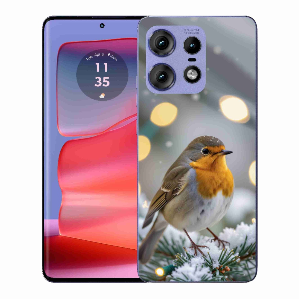 Gélový kryt mmCase na Motorola Edge 50 Pro - červienka v zime