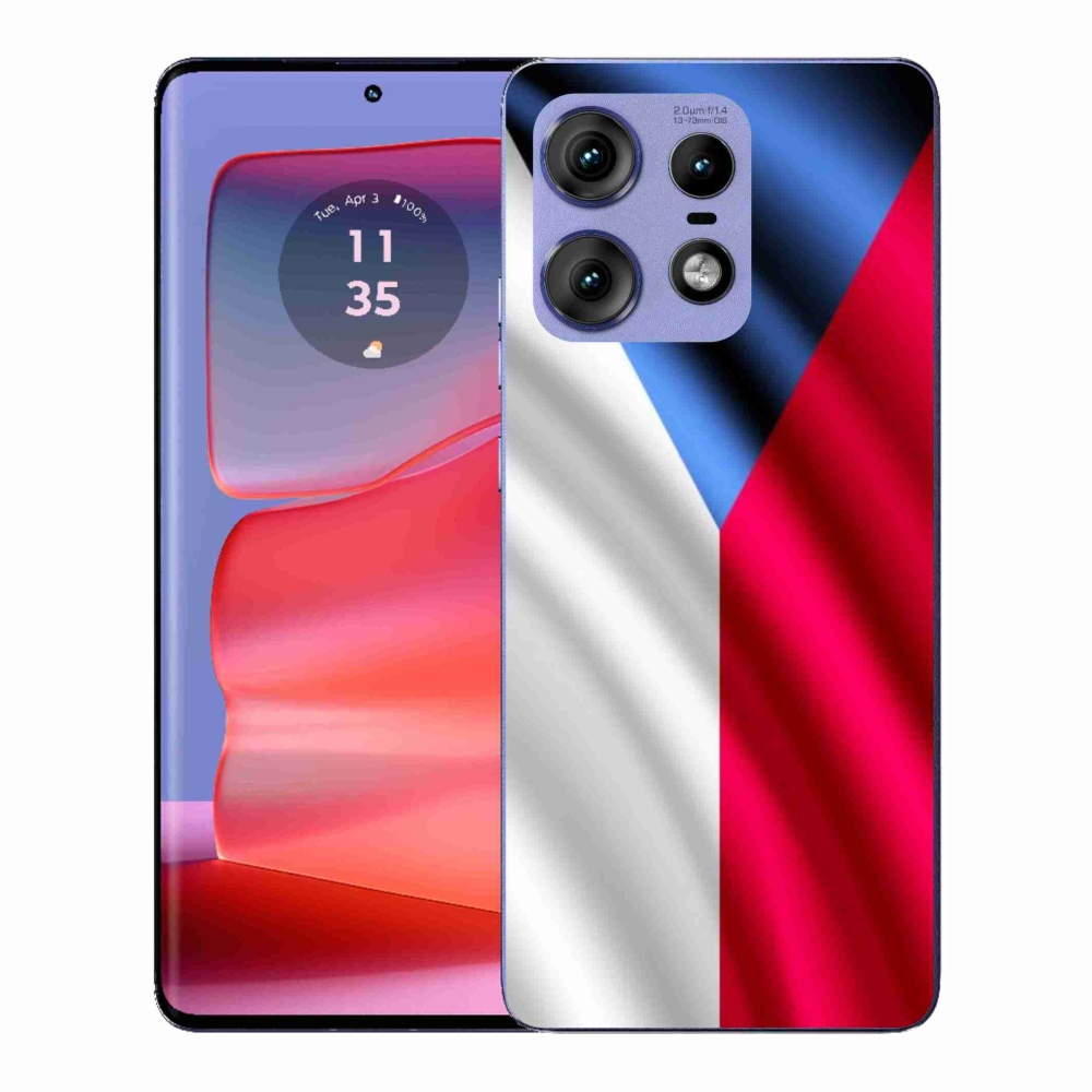 Gélový kryt mmCase na Motorola Edge 50 Pro - česká vlajka