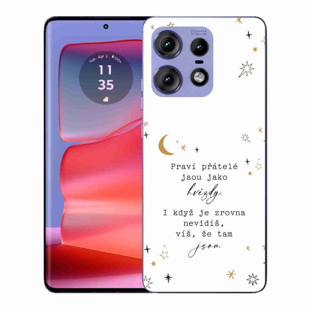 Gélový kryt mmCase na Motorola Edge 50 Pro - citát 6 biele pozadie