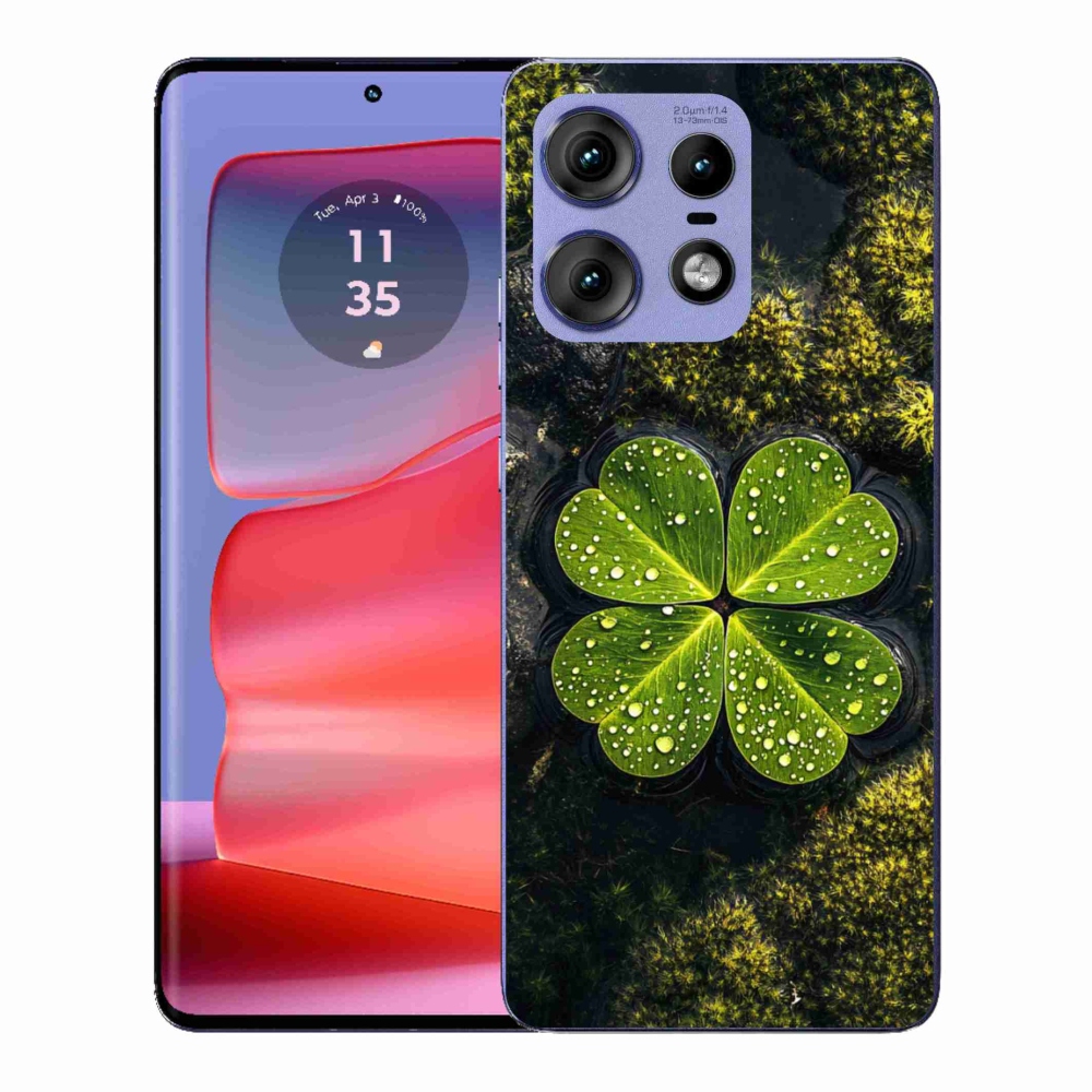Gélový kryt mmCase na Motorola Edge 50 Pro - štvorlístok