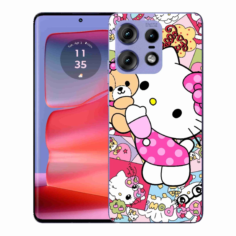 Gélový kryt mmCase na Motorola Edge 50 Pro - cute kitty