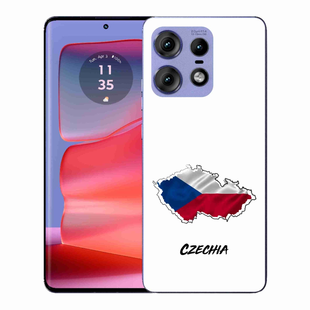 Gélový kryt mmCase na Motorola Edge 50 Pro - Slovakia biele pozadie
