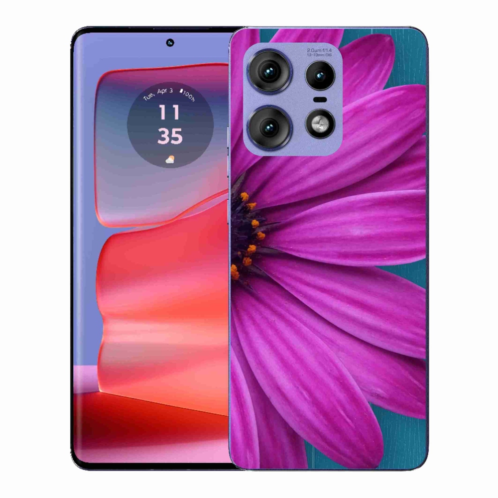 Gélový kryt mmCase na Motorola Edge 50 Pro - fialová margaréta