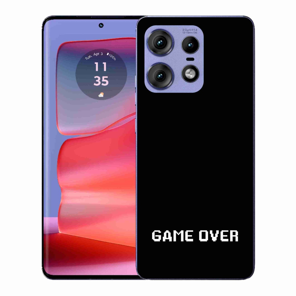 Gélový kryt mmCase na Motorola Edge 50 Pro - game over čierne pozadie