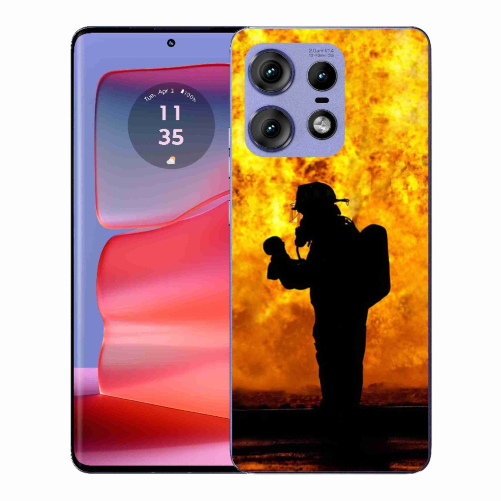 Gélový kryt mmCase na Motorola Edge 50 Pro - hasič