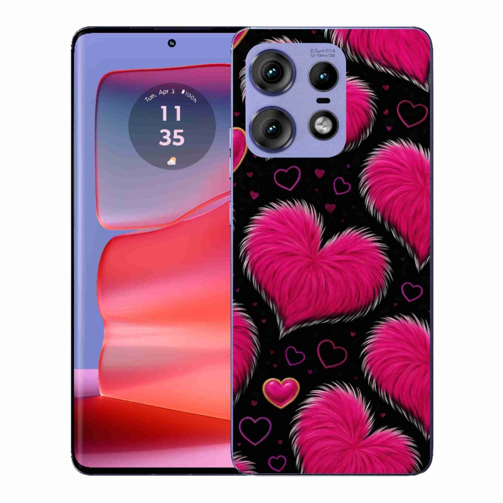 Gélový kryt mmCase na Motorola Edge 50 Pro - hebké srdce