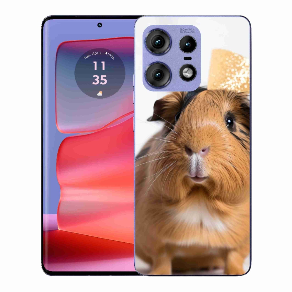 Gélový kryt mmCase na Motorola Edge 50 Pro - hnedé morča