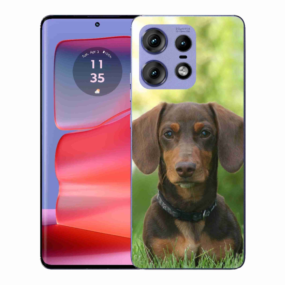Gélový kryt mmCase na Motorola Edge 50 Pro - hnedý jazvečík