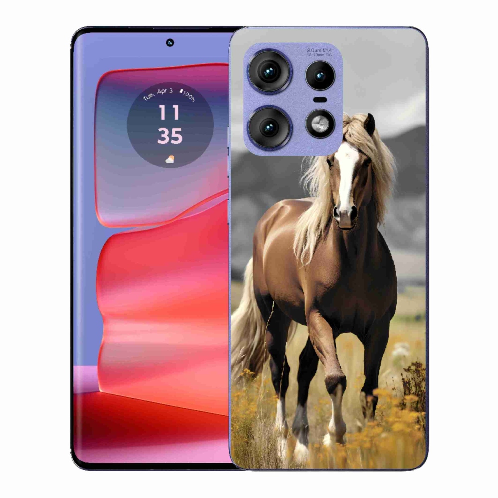 Gélový kryt mmCase na Motorola Edge 50 Pro - hnedý kôň 1