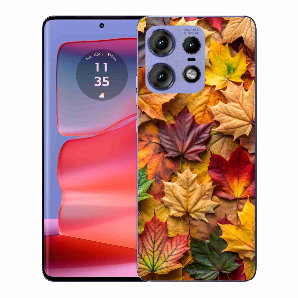 Gélový kryt mmCase na Motorola Edge 50 Pro - javorové listy 2