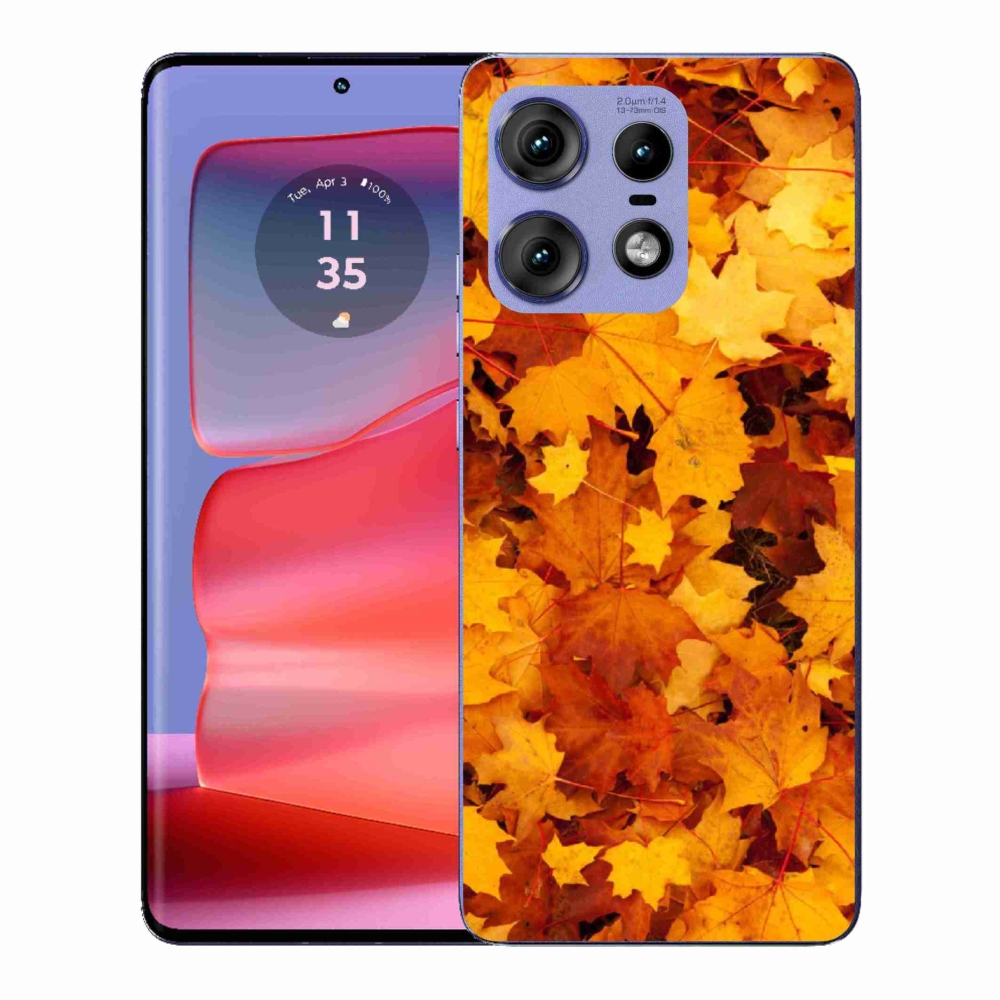 Gélový kryt mmCase na Motorola Edge 50 Pro - javorové listy