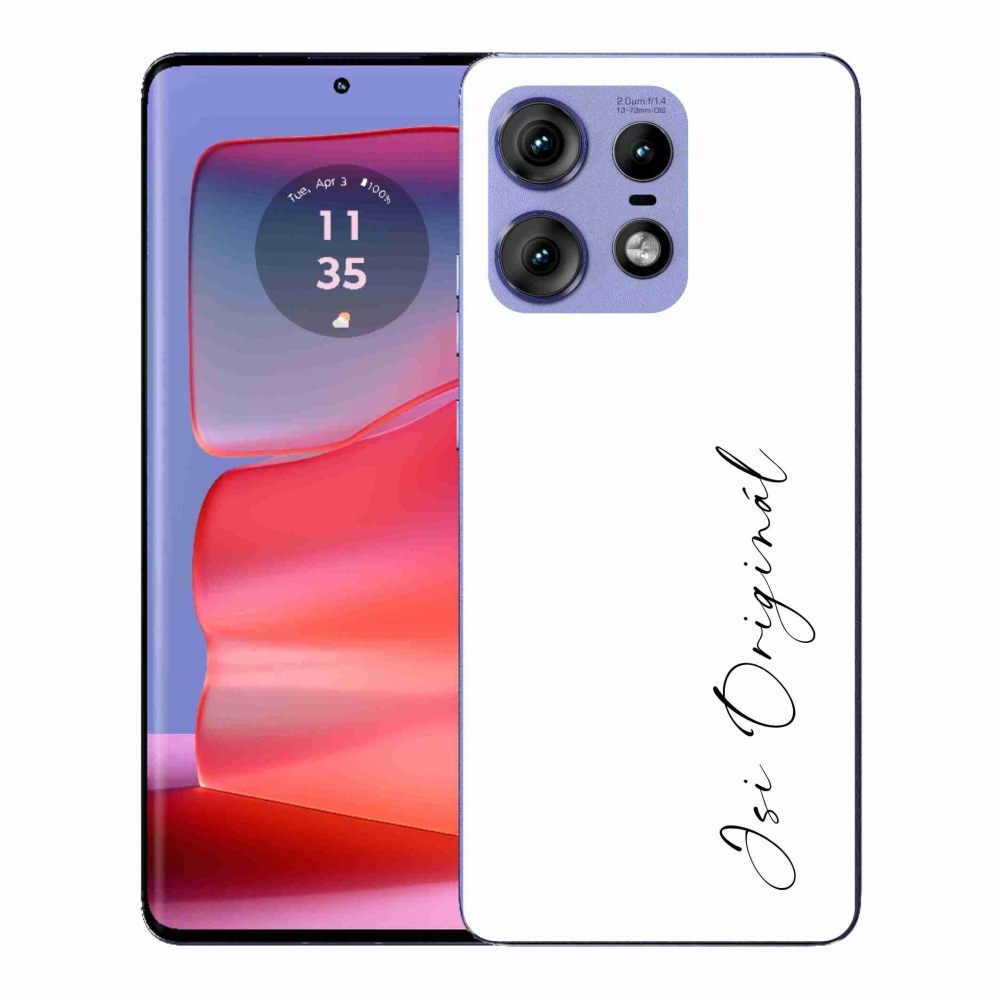Gélový kryt mmCase na Motorola Edge 50 Pro - si originál biele pozadie