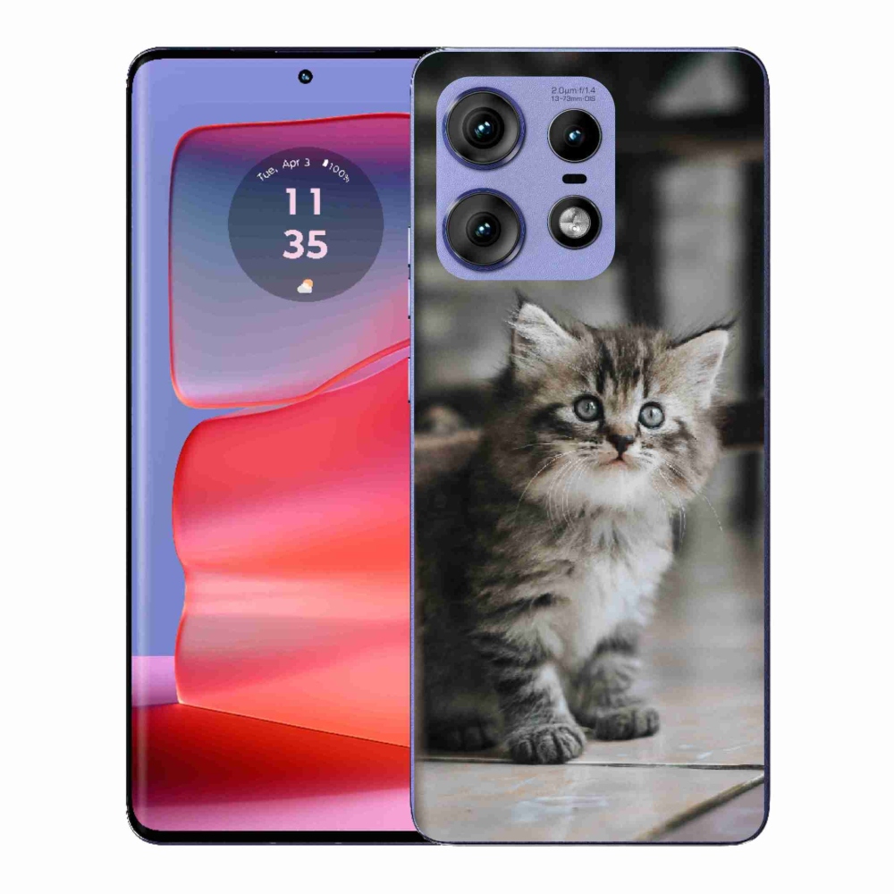 Gélový kryt mmCase na Motorola Edge 50 Pro - mačiatko