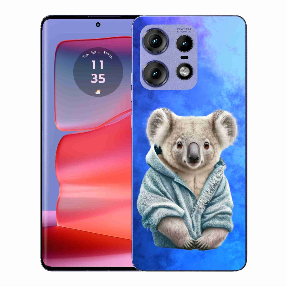 Gélový kryt mmCase na Motorola Edge 50 Pro - koala vo svetri