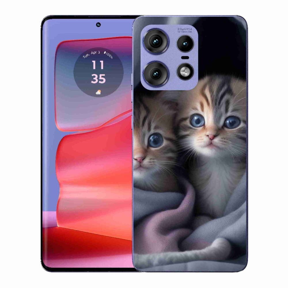 Gélový kryt mmCase na Motorola Edge 50 Pro - mačacie duo 2